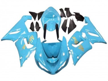 Carena Moto Kawasaki ZX6R 2005-2006 - Azzurro Chiaro Oro Sconto