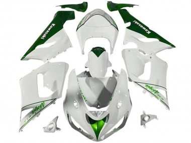 Carena Moto Kawasaki ZX6R 2005-2006 - Bianco Verde Sconto