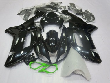 Carena Moto Kawasaki ZX6R 2007-2008 - Nero Lucido Neon Verde Sconto