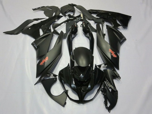 Carena Moto Kawasaki ZX6R 2007-2008 - Nero Opaco Nero Rosso