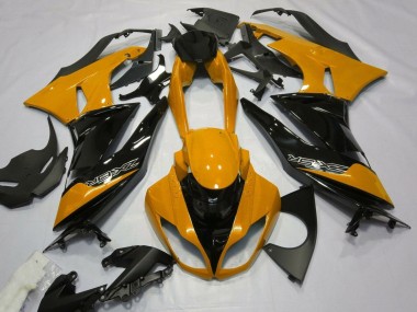 Carena Moto Kawasaki ZX6R 2007-2008 - Arancia Nero Sconto
