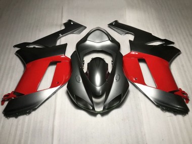 Carena Moto Kawasaki ZX6R 2007-2008 - Argento Rosso Sconto