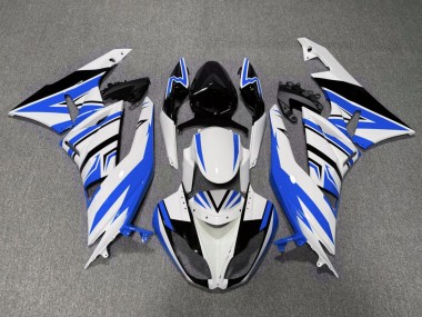 Carena Moto Kawasaki ZX6R 2007-2008 - Bianco Blu Nero Sconto