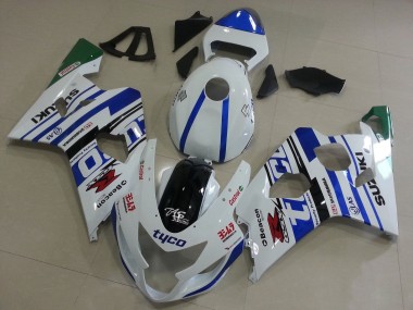 Carena Moto Suzuki GSXR 600 / GSXR 750 2004-2005 - Bianco Blu Nero Verde Tyco Sconto