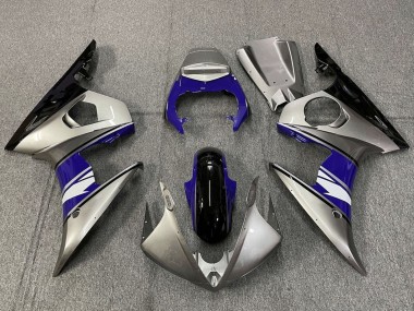 Carena Moto Yamaha YZF R6 2005 - Argento Blu Nero Bianco Sconto