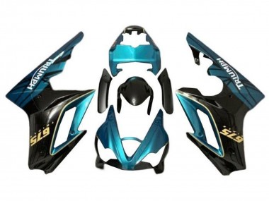 Carena Moto Triumph Daytona 675 Triple 2009-2012 - Blu Verde Acqua Nero Lucido Sconto