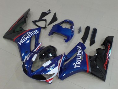 Carena Moto Triumph Daytona 675 Triple 2009-2012 - Blu Rosso Bianco Nero Lucido Sconto
