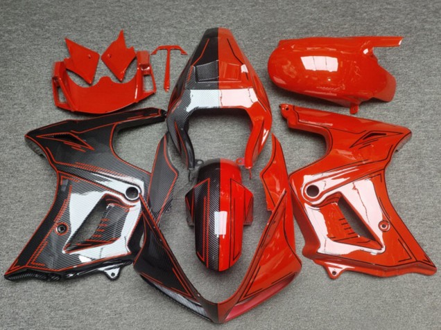Carena Moto Suzuki SV650 2003-2013 - Lucido Rosso Fibra di Carbonio