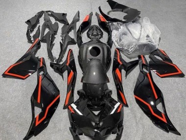 Carena Moto Kawasaki ZX4R ZX-4RR 2019-2025 - Falso Fibra di Carbonio Nero Rosso Sconto