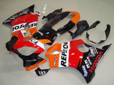 Carena Moto Honda CBR600 F4i 2004-2007 - Arancia Bianco Rosso Nero Lucido Repsol Sconto