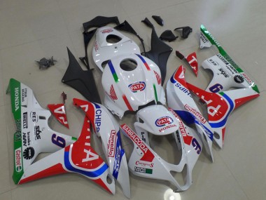 Carena Moto Honda CBR600RR 2007-2008 - Bianco Rosso Blu Verde Pata 6 Sconto