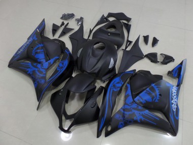 Carena Moto Honda CBR600RR 2009-2012 - Nero Opaco Blu Cranio Sconto