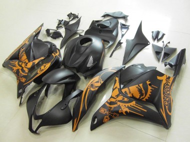 Carena Moto Honda CBR600RR 2009-2012 - Nero Opaco Arancia Cranio Sconto