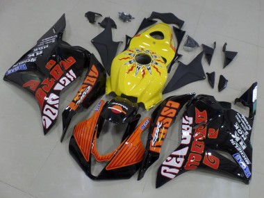 Carena Moto Honda CBR600RR 2009-2012 - Giallo Arancia Nero Lucido Rossi Corsa Sconto