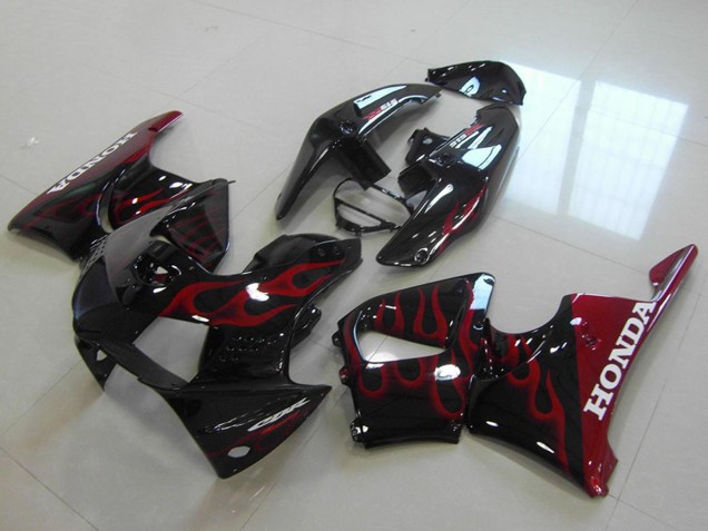 Carena Moto Honda CBR900RR 919 1998-1999 - Nero Lucido Rosso Fiamma