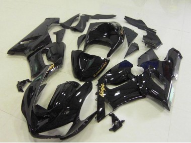 Carena Moto Kawasaki ZX6R 2005-2006 - Nero Lucido Oro Decals Sconto