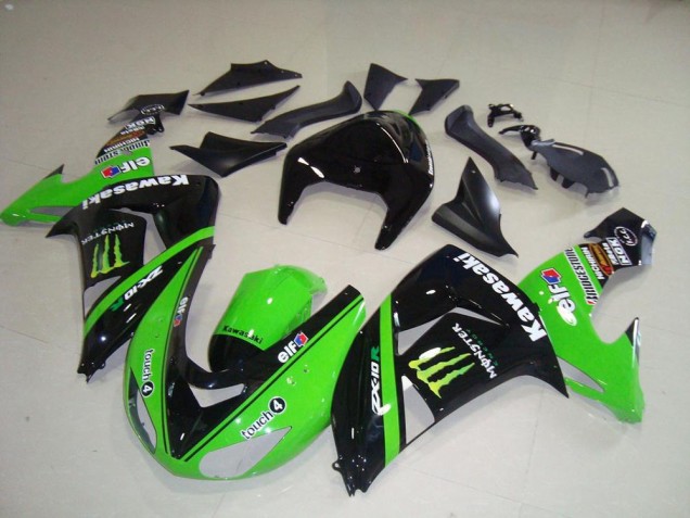 Carena Moto Kawasaki ZX10R 2006-2007 - Verde Argento Nero Lucido Mostro