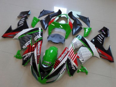 Carena Moto Kawasaki ZX10R 2006-2007 - Verde Rosso Bianco Nero Motorad Sconto