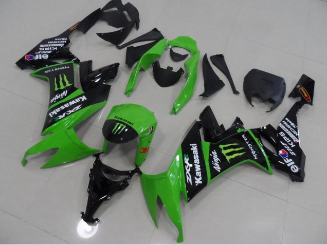Carena Moto Kawasaki ZX10R 2008-2010 - Verde Nero Lucido Mostro