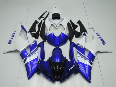 Carena Moto Yamaha YZF R6 2008-2016 - Bianco Blu Nero OEM Stile Sconto