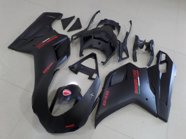 Carena Moto Ducati 848 2007-2014 - Nero Opaco Rosso