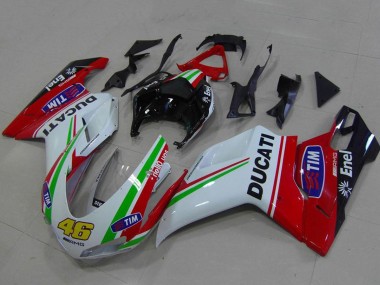 Carena Moto Ducati 848 1098 1198 2007-2014 - Bianco Rosso Verde Nero Lucido Giallo 46 Sconto