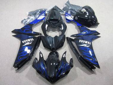 Carena Moto Yamaha YZF R1 2007-2008 - Nero Lucido Blu Fiamma Sconto