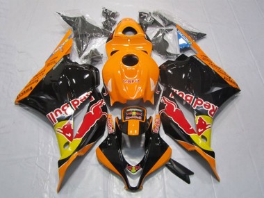 Carena Moto Honda CBR600RR 2009-2012 - Arancia Giallo Nero Lucido Red Bull Sconto