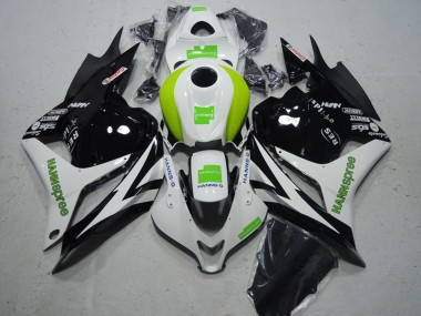 Carena Moto Honda CBR600RR 2009-2012 - Bianco Verde Nero Lucido Hannspree Sconto