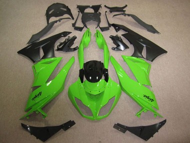 Carena Moto Kawasaki ZX6R 2009-2012 - Verde Nero Lucido Nero Opaco Sconto