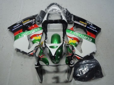 Carena Moto Kawasaki ZX6R 2000-2002 - Bianco Verde Rosso Giallo Nero Stella EuroBet Sconto