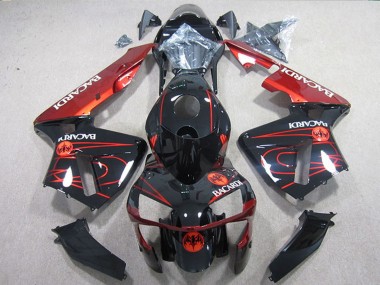 Carena Moto Kawasaki ZX10R 2004-2005 - Nero Rosso Racardi Sconto