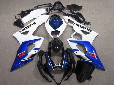 Kit Carena Moto ABS Suzuki GSXR 1000 2005-2006 - Bianco Blu Nero Lucido Sconto