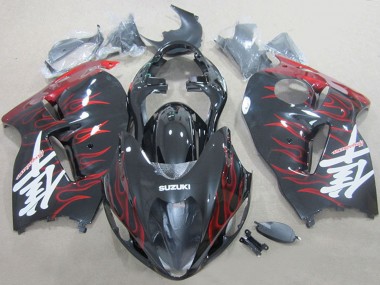 Carena Moto Suzuki GSXR 1300 Hayabusa 1996-2007 - Nero Rosso Fiamma Sconto