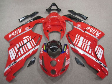 Carena Moto Ducati 749 999 2005-2006 - Rosso Bianco Nero Lucido Alice Sandisk Sconto
