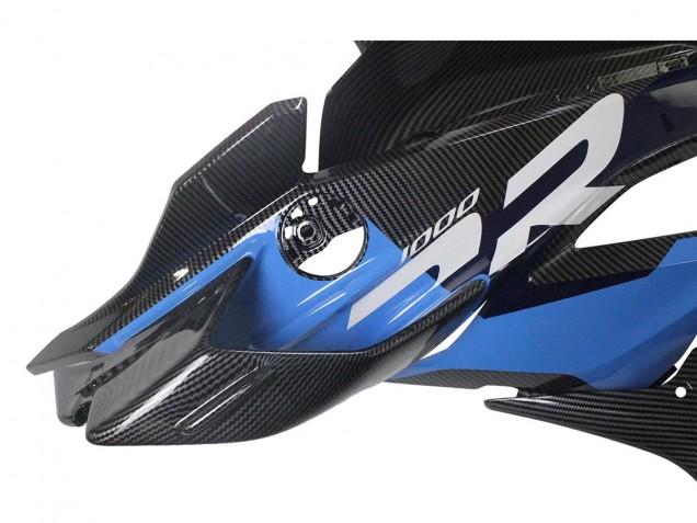 Carena Moto BMW S1000RR 2023-2024 - Blu Rosso Fibra di Carbonio