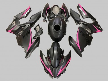 Carena Moto Kawasaki EX400 2018-2024 - Nero Opaco Rosa Sconto