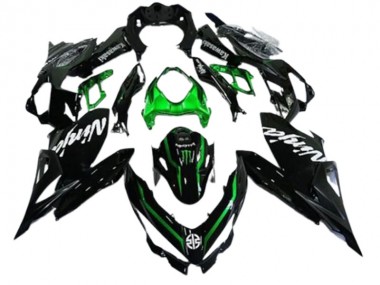 Carena Moto Kawasaki EX400 2018-2024 - Nero Lucido Verde Mostro Sconto