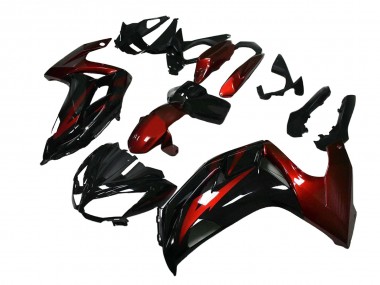 Carena Moto Kawasaki EX650 2012-2016 - Rosso Nero Lucido Sconto